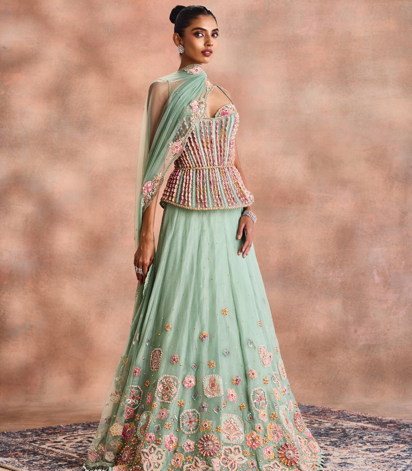 Pastel Corset Lehnga Set