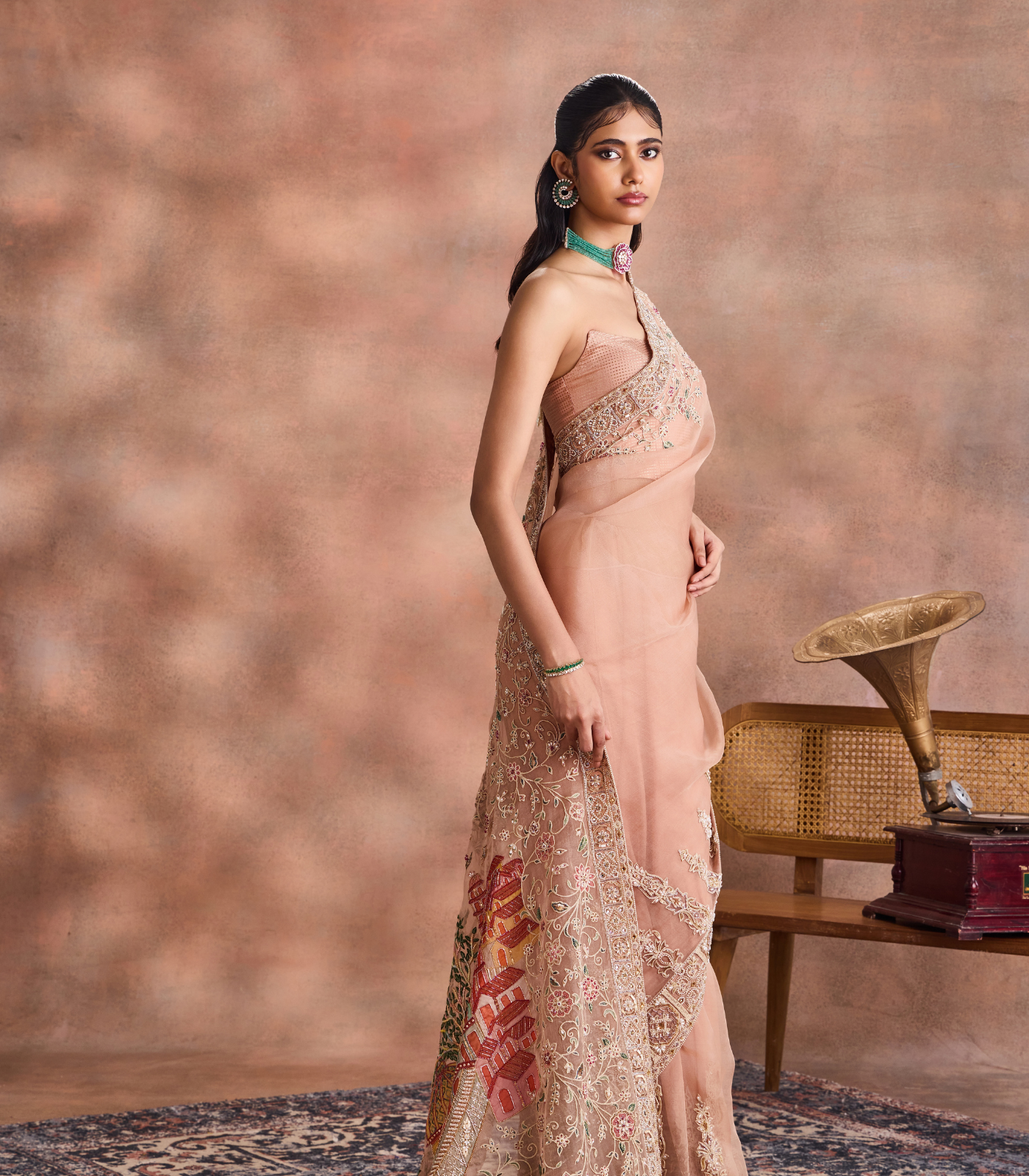 Corseted Sheer Saree