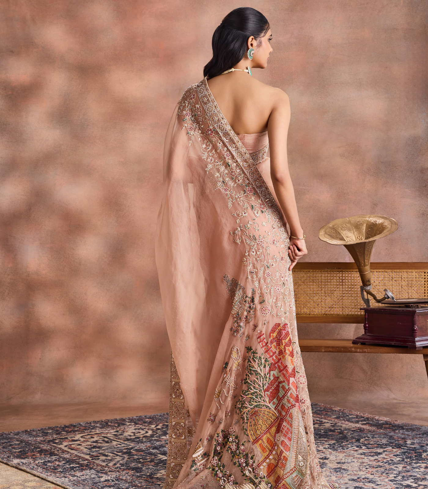 Corseted Sheer Saree