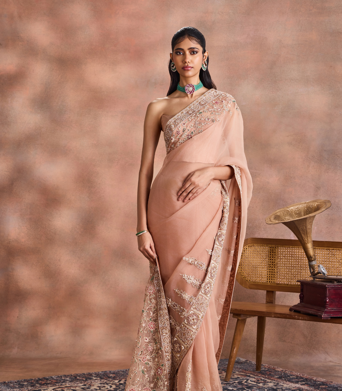 Corseted Sheer Saree