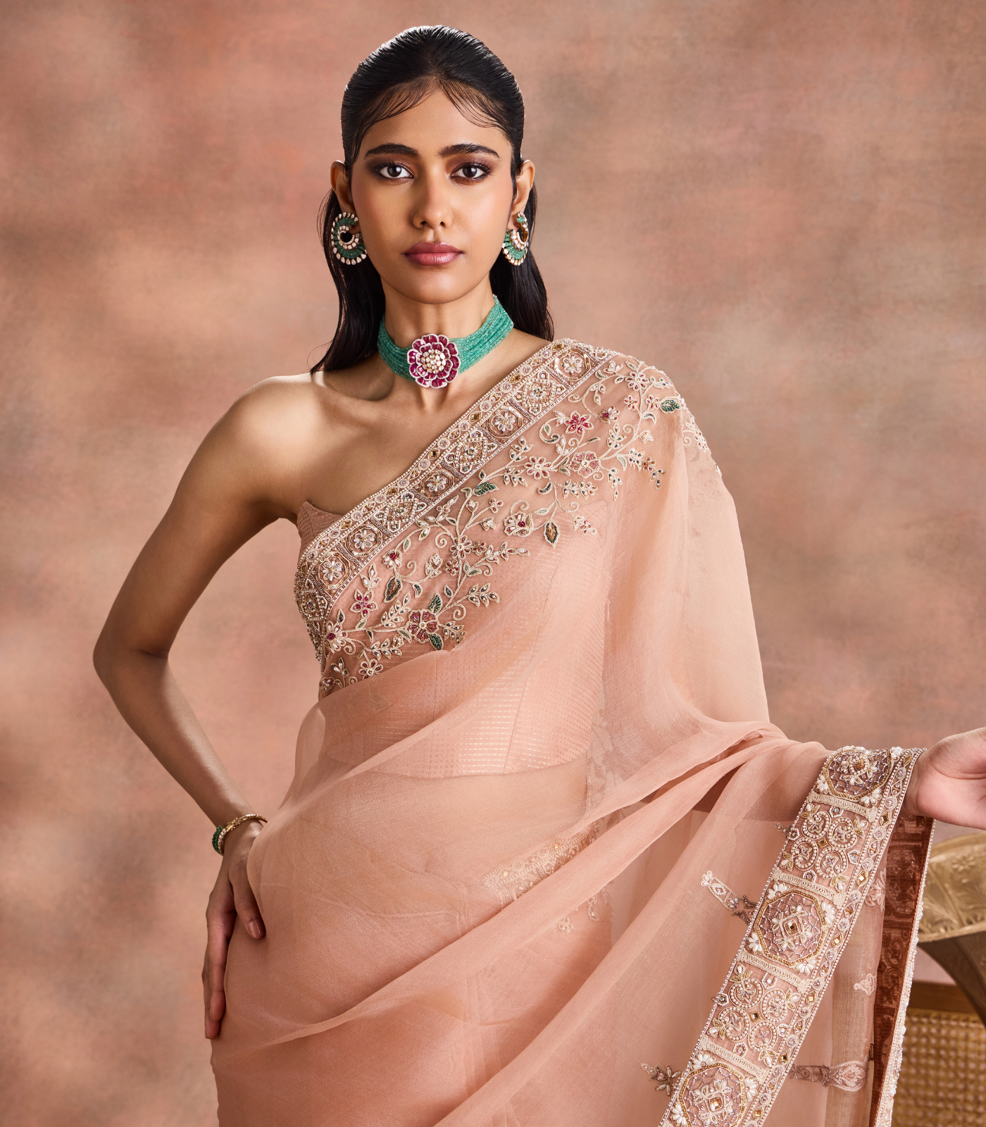 Corseted Sheer Saree