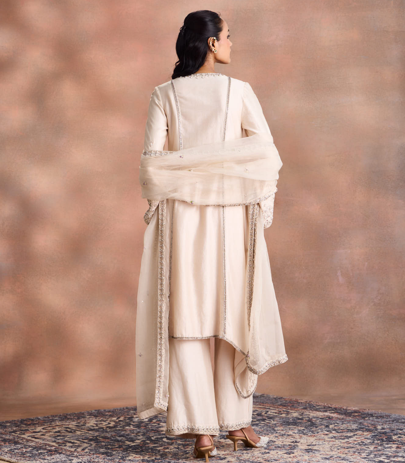 Floral embroirdered kurta set
