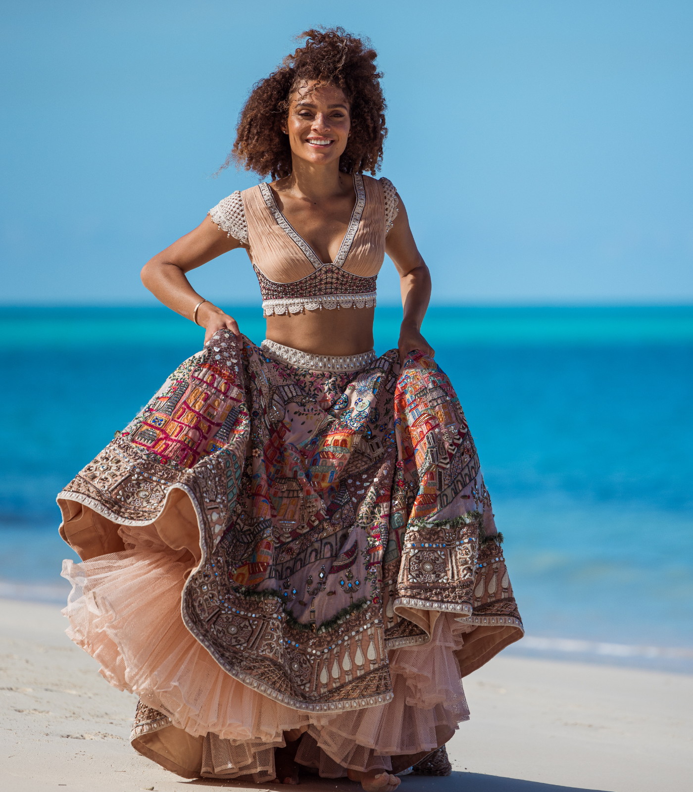 Embroidered Motif Lehenga