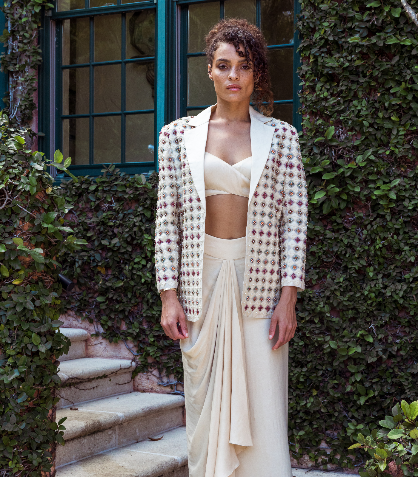 Embellished Jacket Set