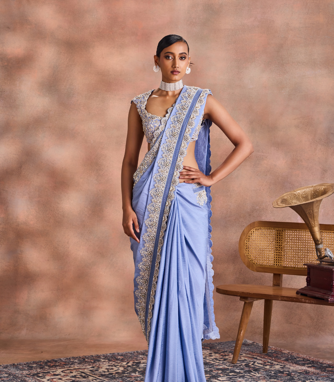 Scalloped Edge Saree