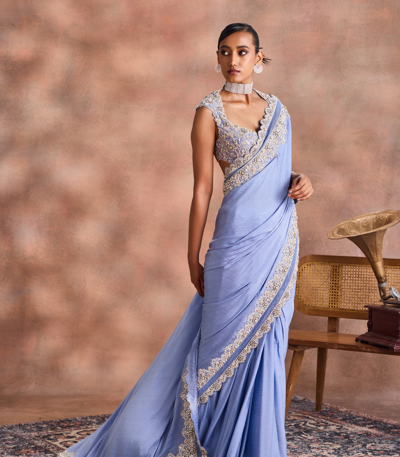 Scalloped Edge Saree