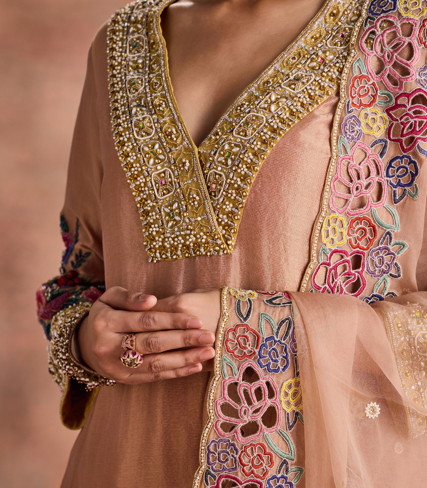 Cutwork Kurta Ensemble
