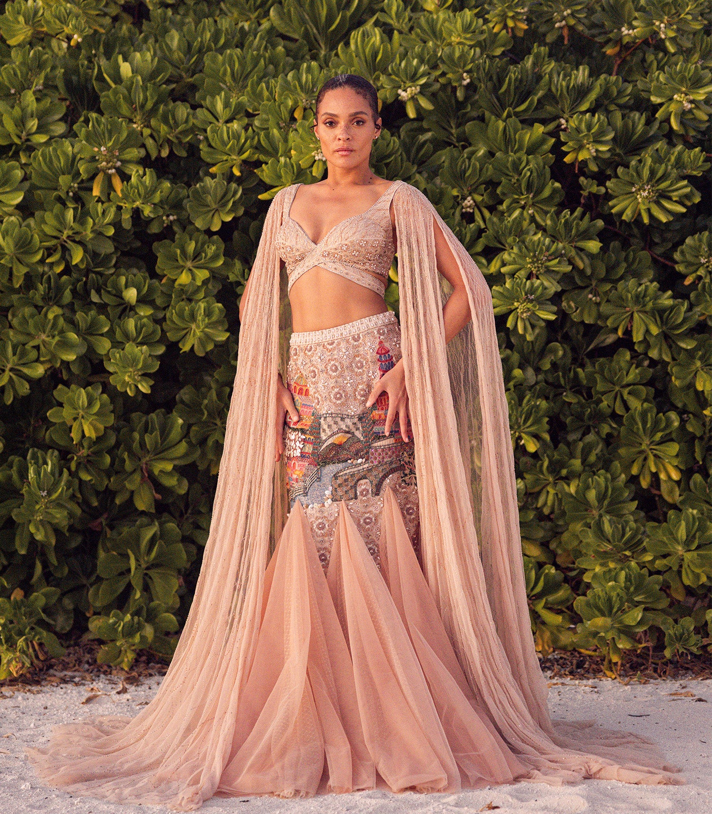 Embroidered Skirt Set