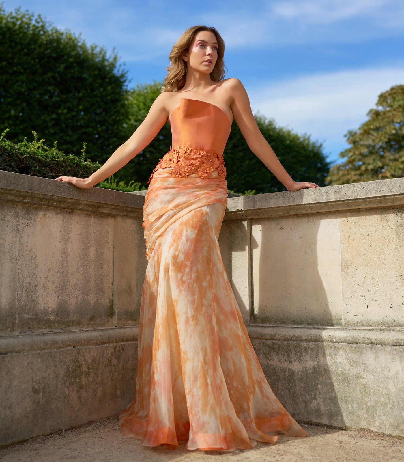 Strapless Drape Gown