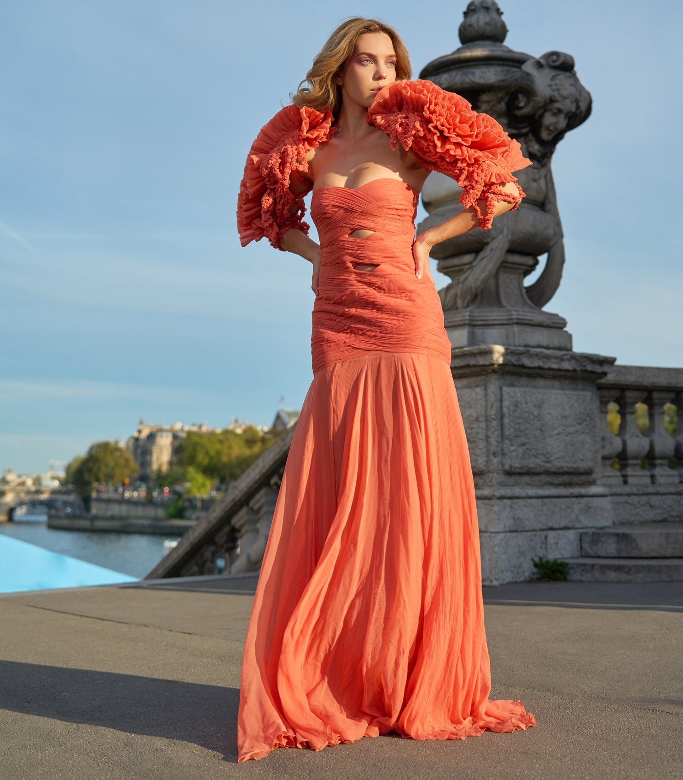 Fit and Flare Cut out Gown