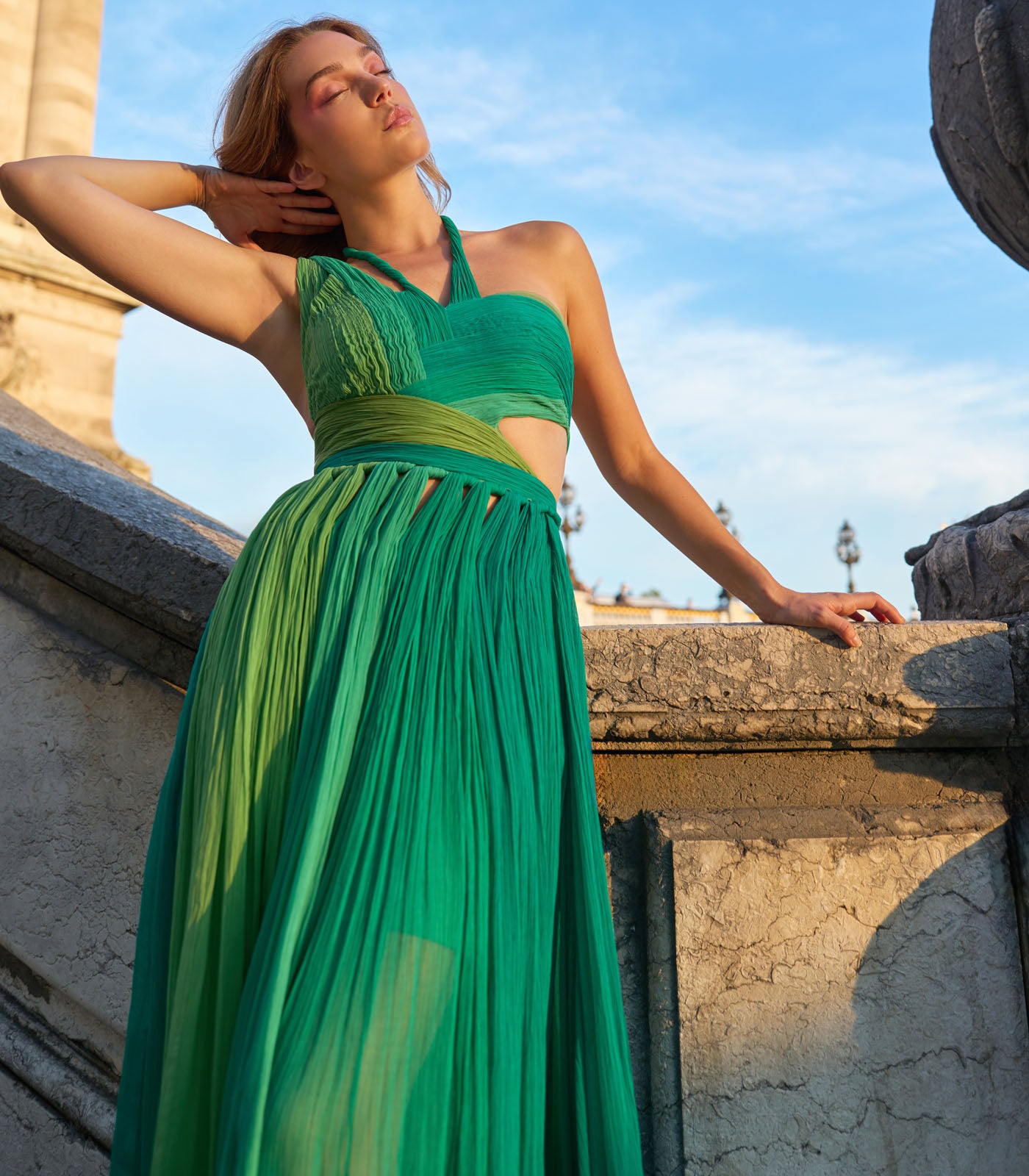 Halter Neck Gown with Cut outs