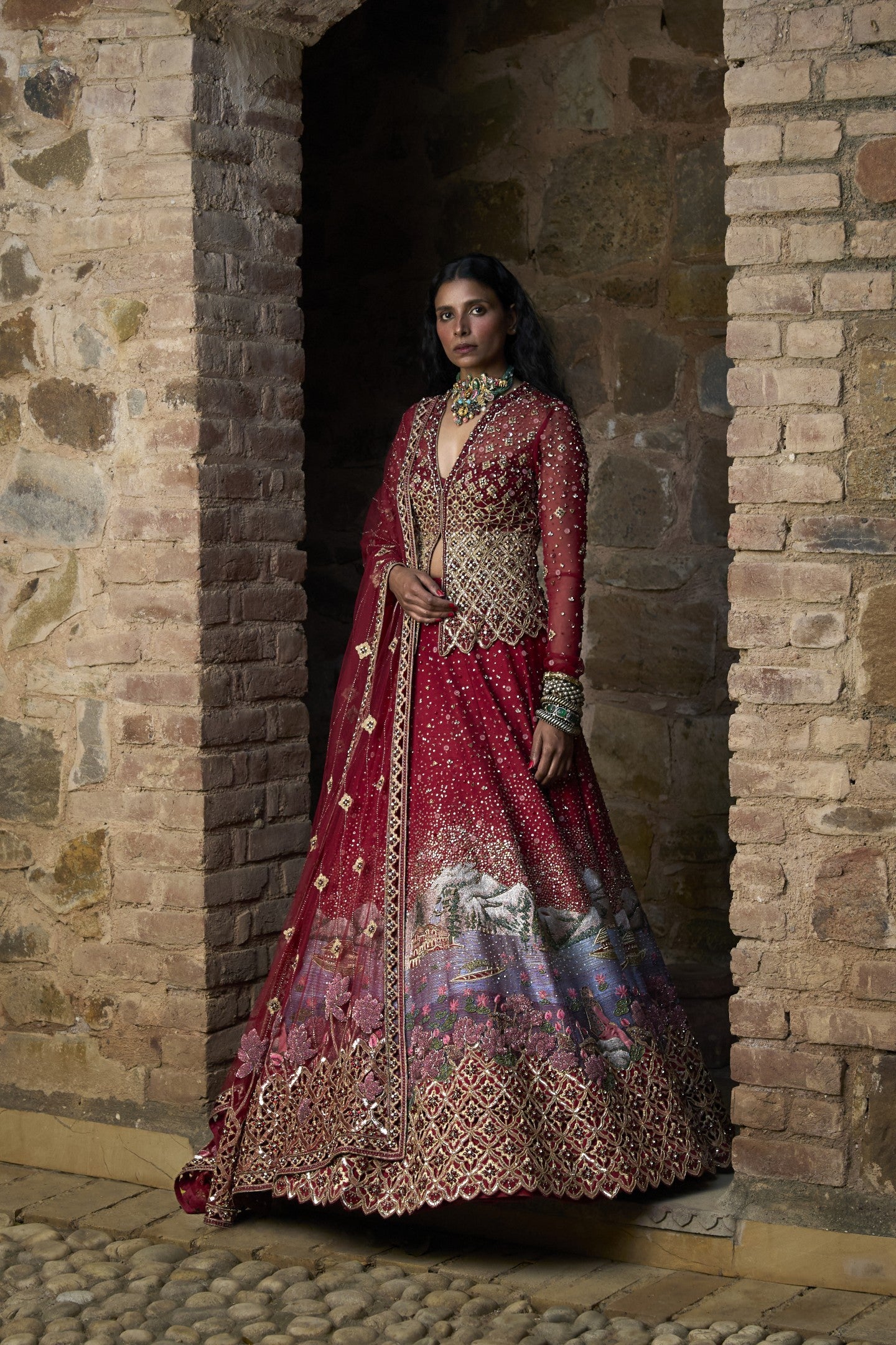 Landscape Bridal Lehenga