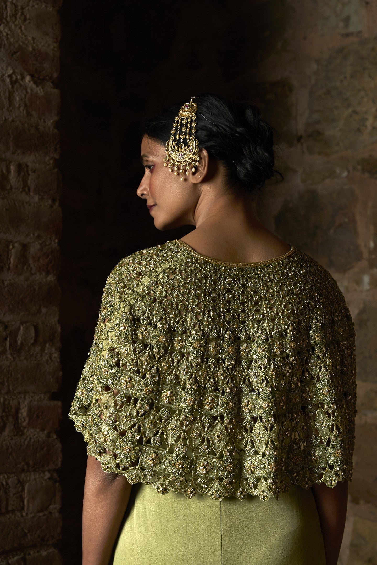 Embellished Cape Set