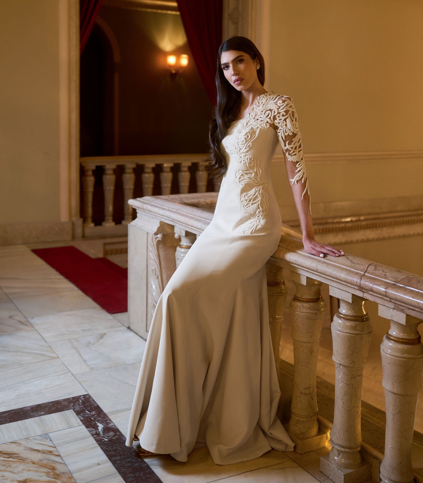 Strapless Gown with tonal highlights