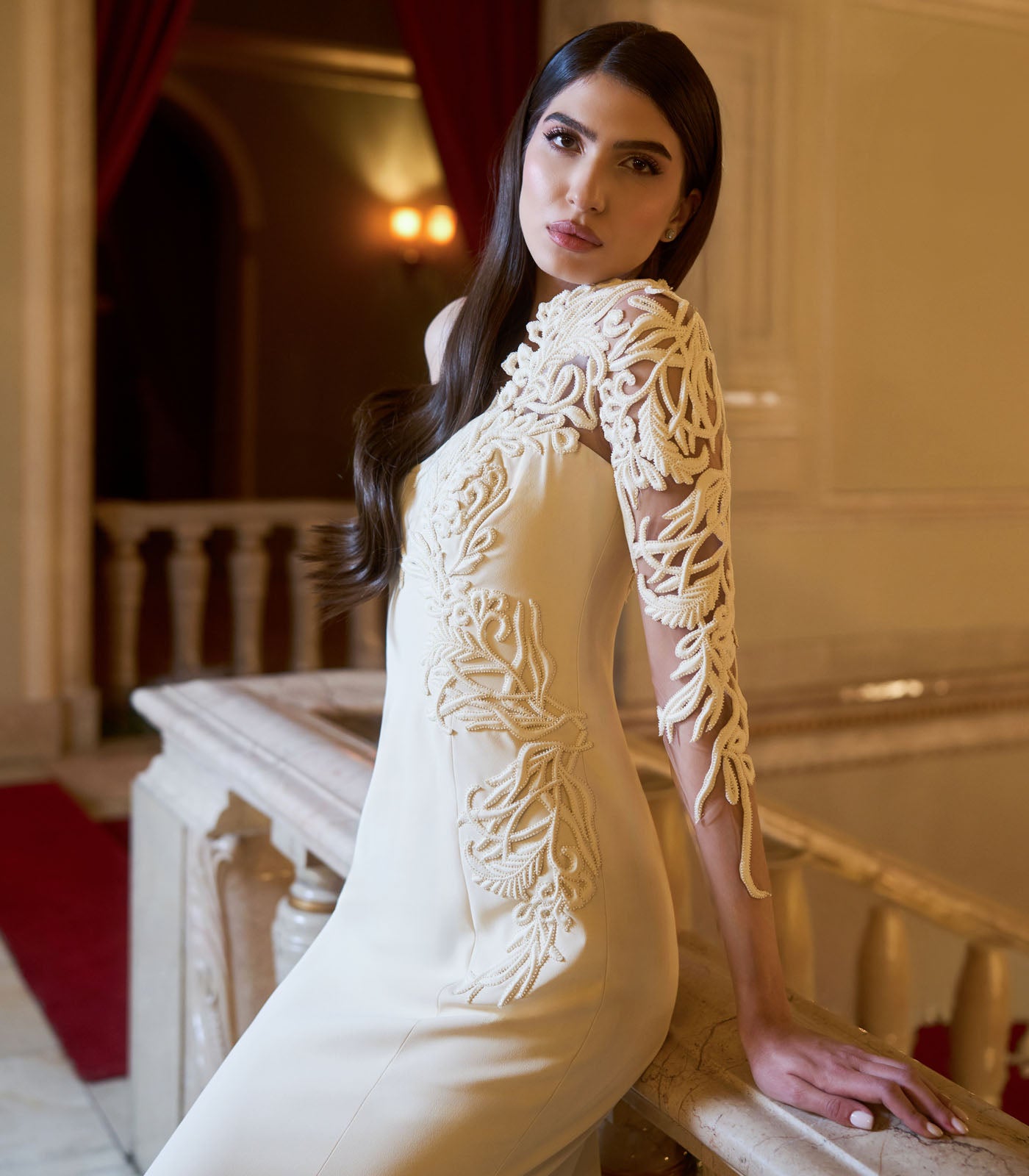 Strapless Gown with tonal highlights