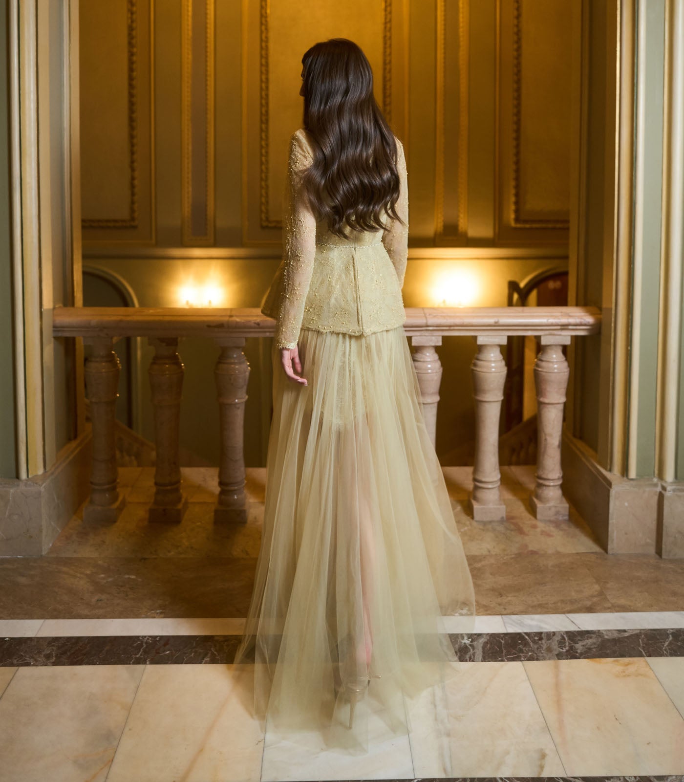 Peplum Flare Corset Gown