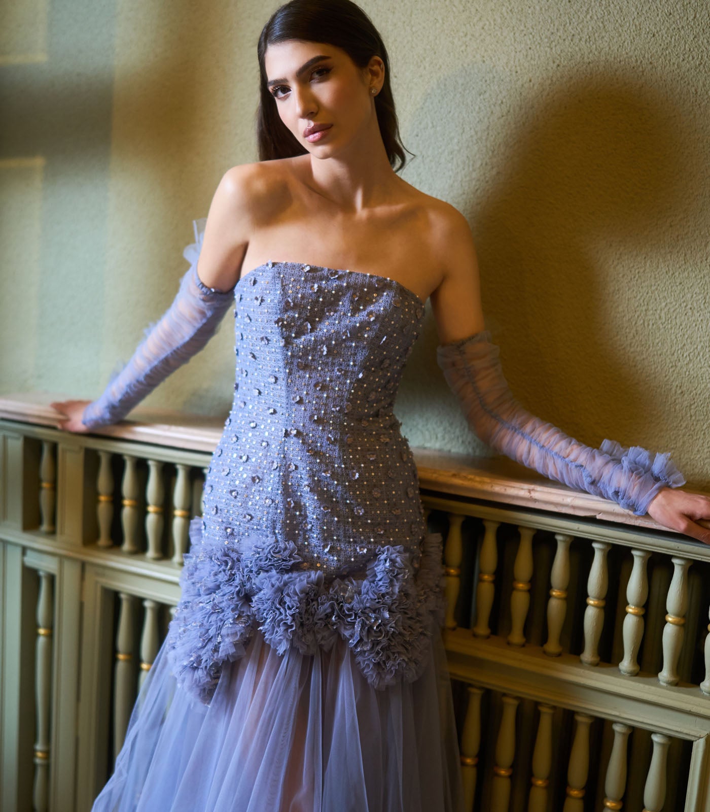 Strapless Tulle Gown