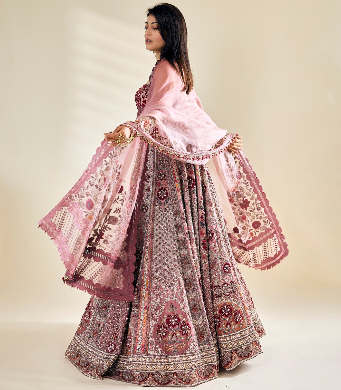 Pranita Subhash spotted in our lilac ombre lehenga set