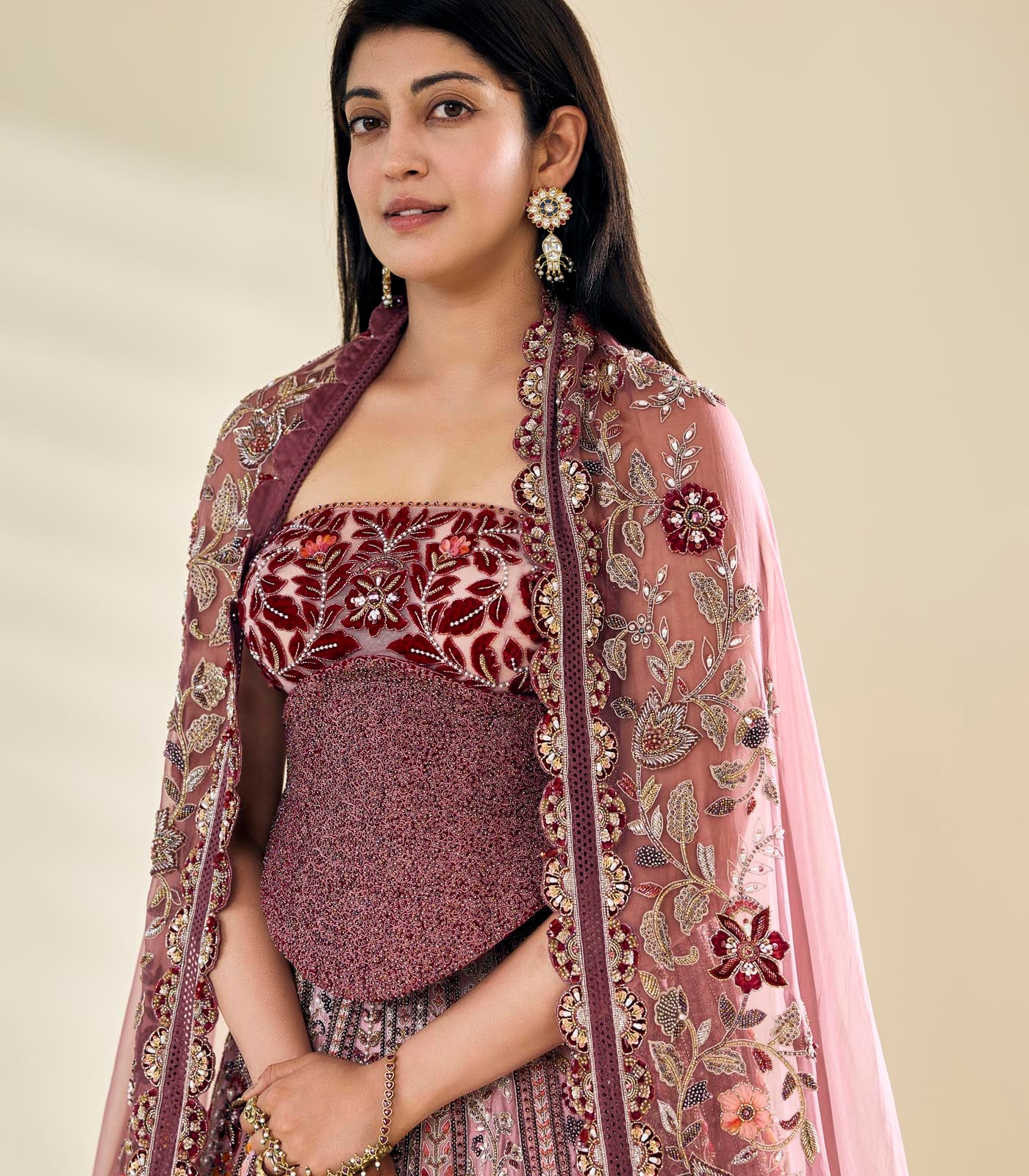 Pranita Subhash spotted in our lilac ombre lehenga set