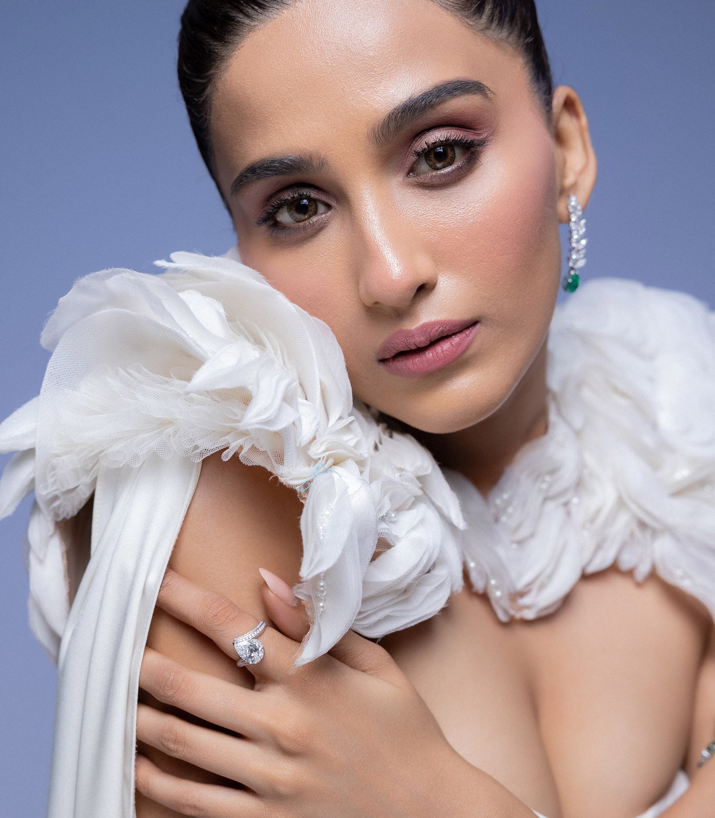 Nimrat Kaur spotted in our pearl white evening gown with cape