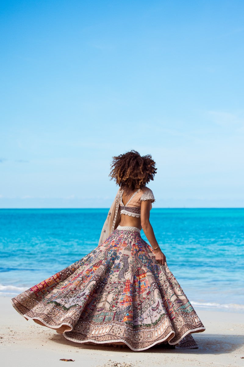 Embroidered Motif Lehenga
