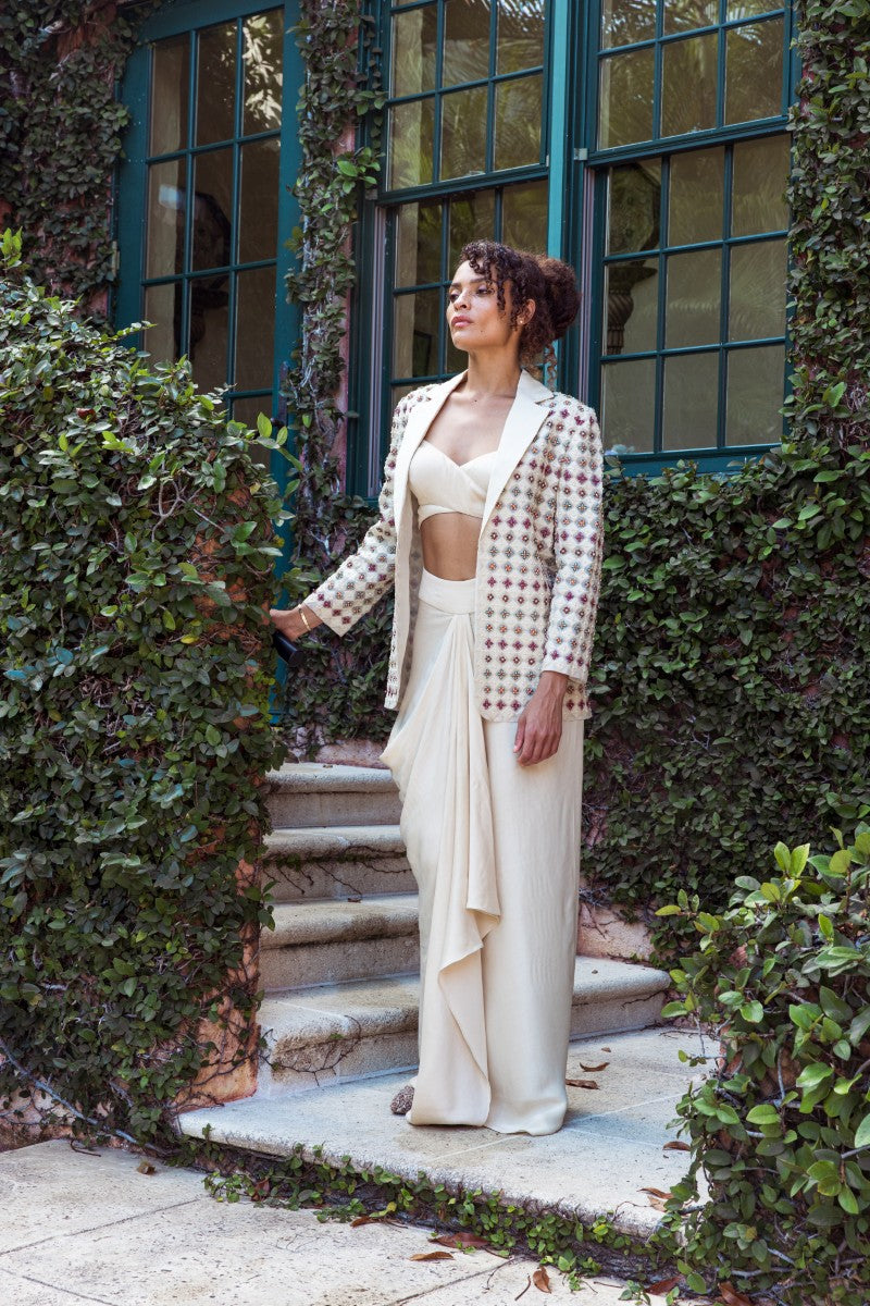 Embellished Jacket Set