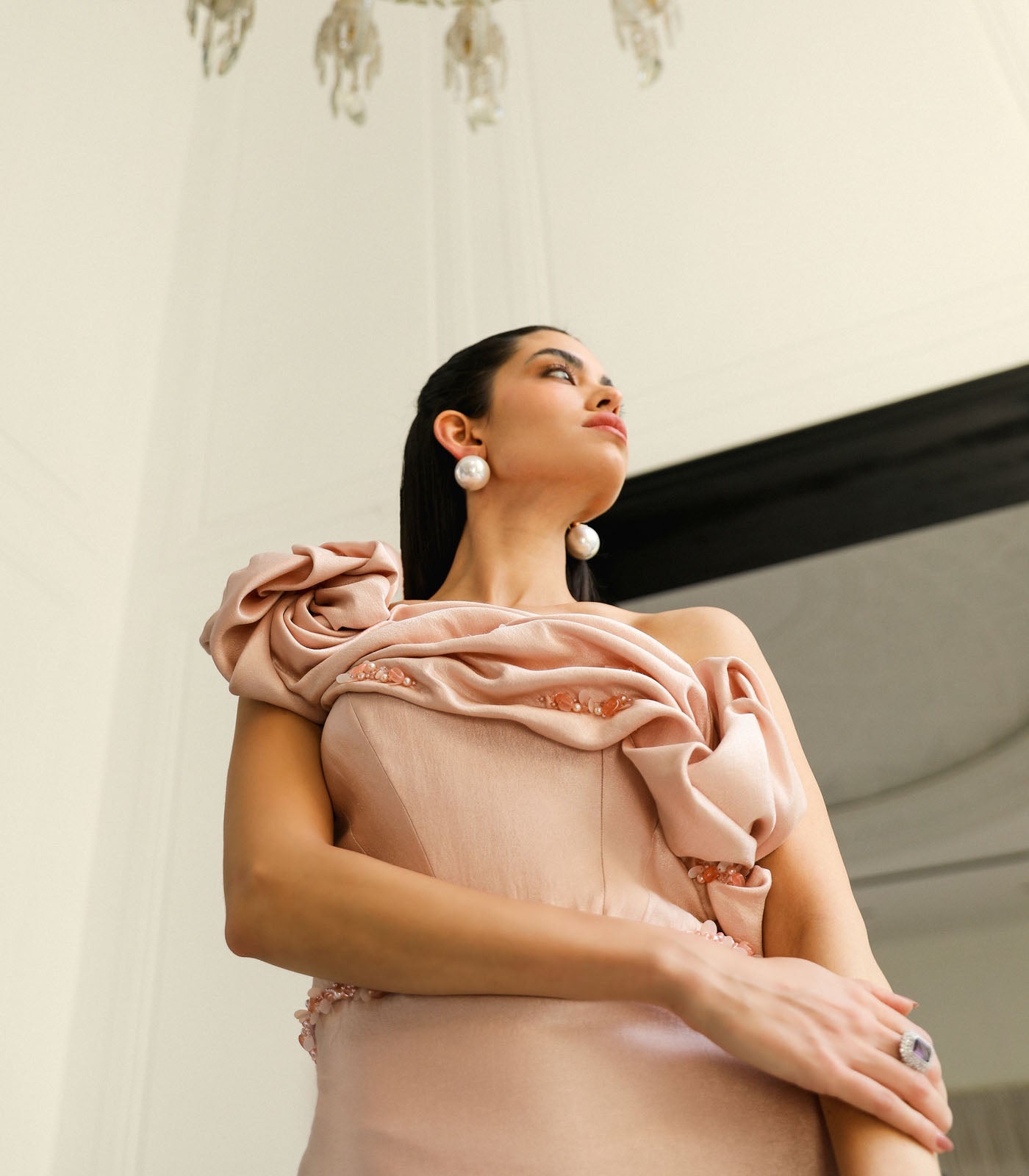 Mermaid Trail One Shoulder Gown