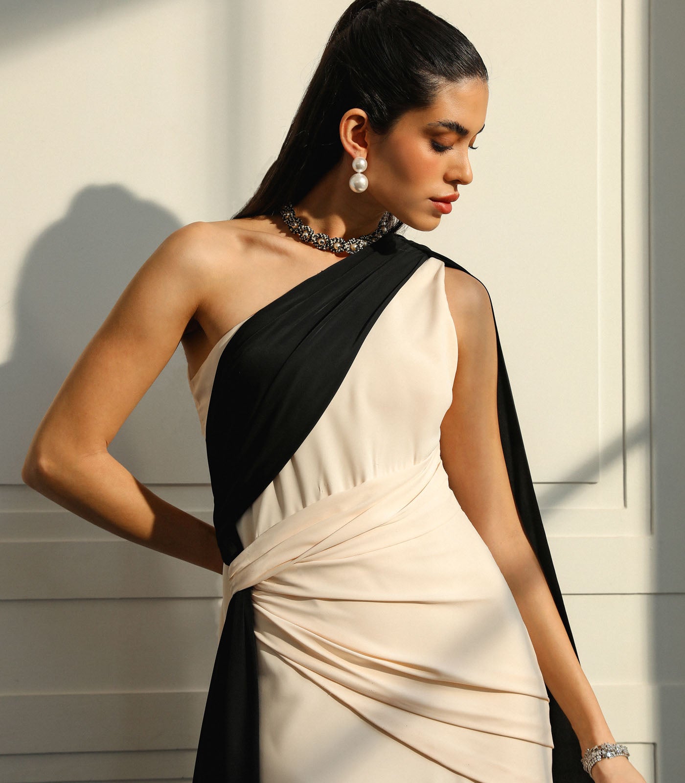 Twisted Knot Draped Gown