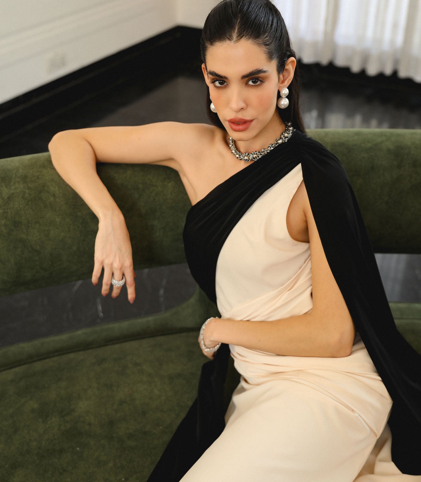 Twisted Knot Draped Gown