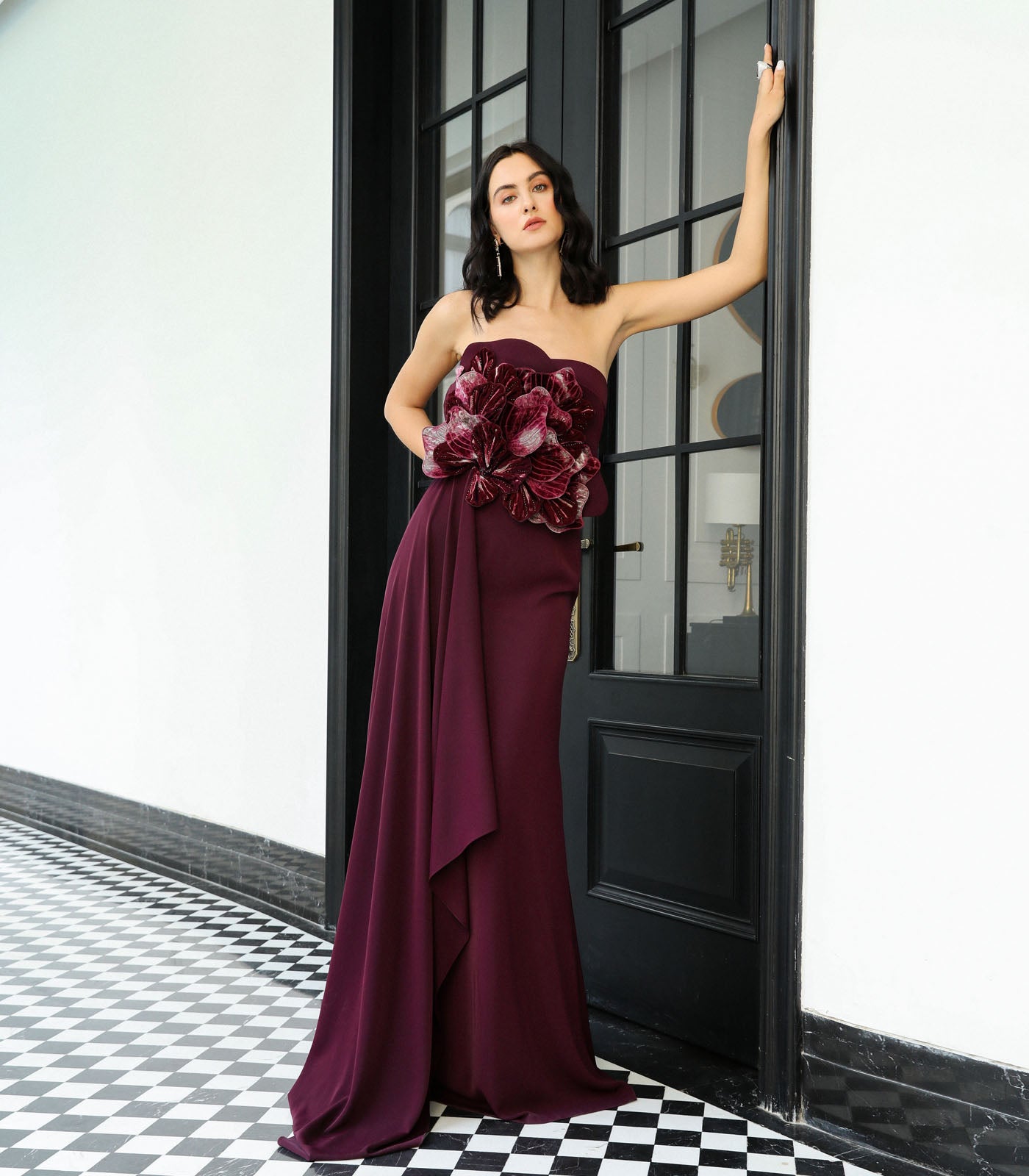 Off Shoulder Sheath Gown