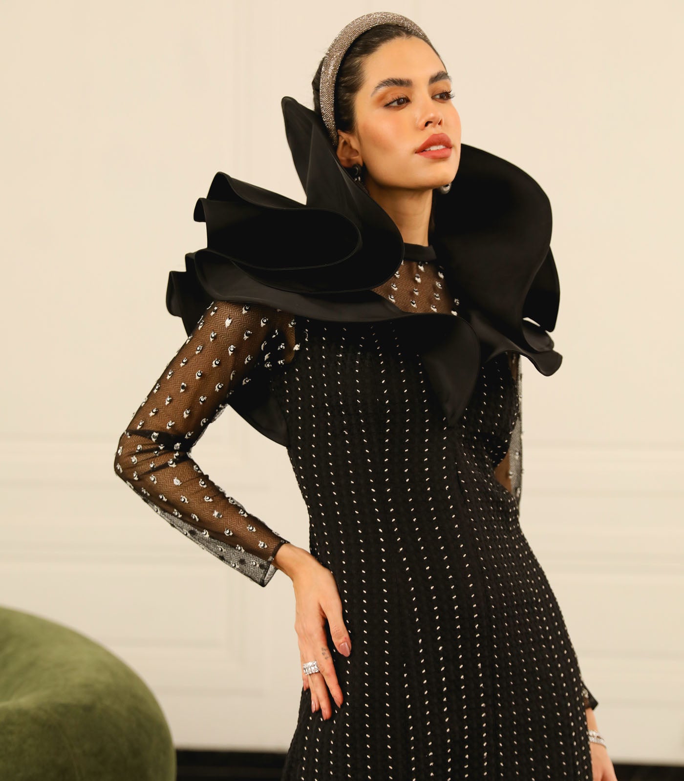 A-Line Draped Sheath Gown