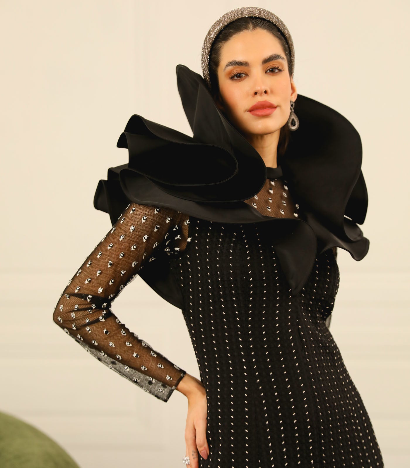 A-Line Draped Sheath Gown