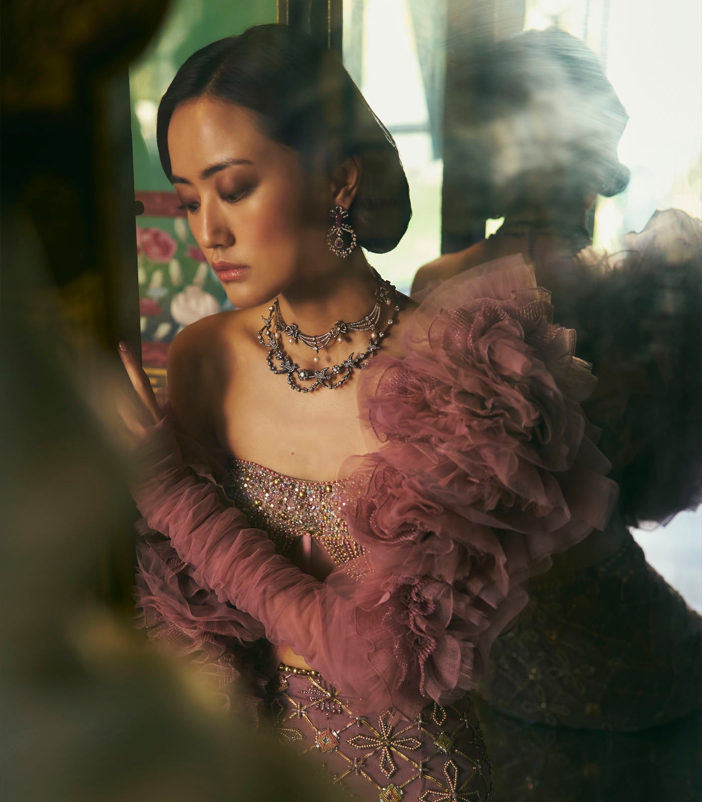 Sheer Corset Skirt Set