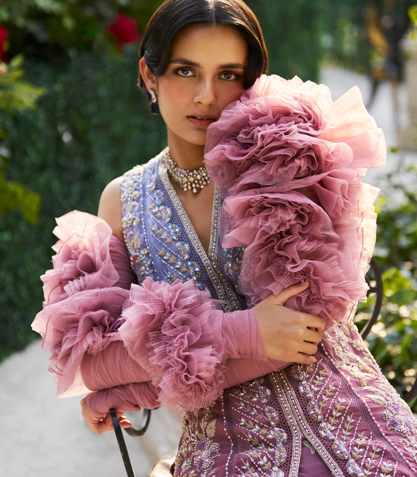 Ombre Embellished Kurta Set