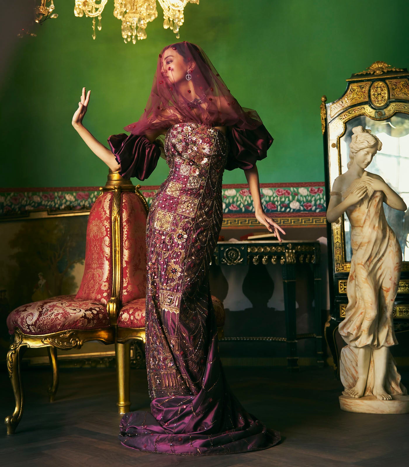 Embellished Corset Gown