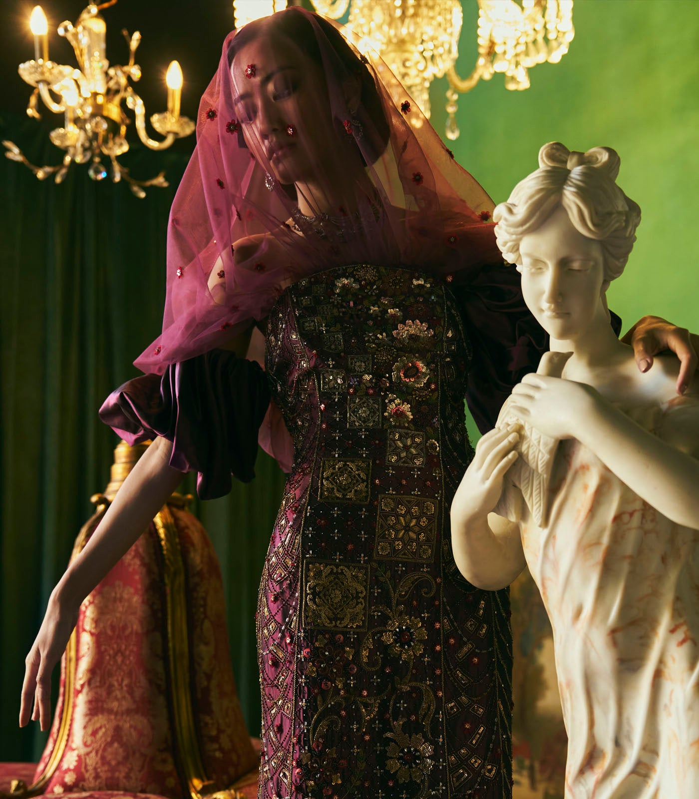 Embellished Corset Gown