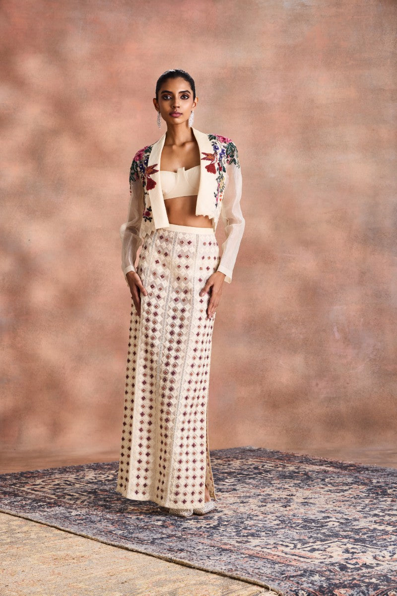 Cropped Jacket Skirt set