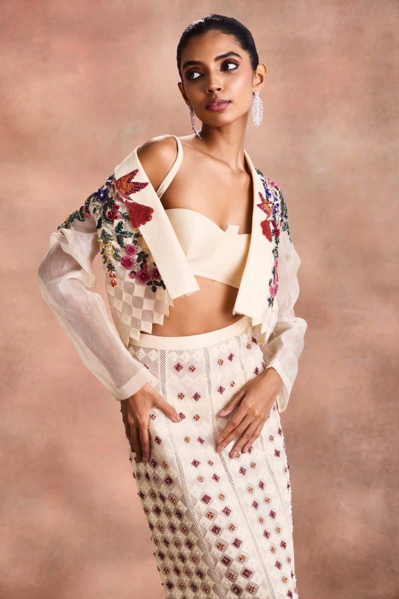 Cropped Jacket Skirt set