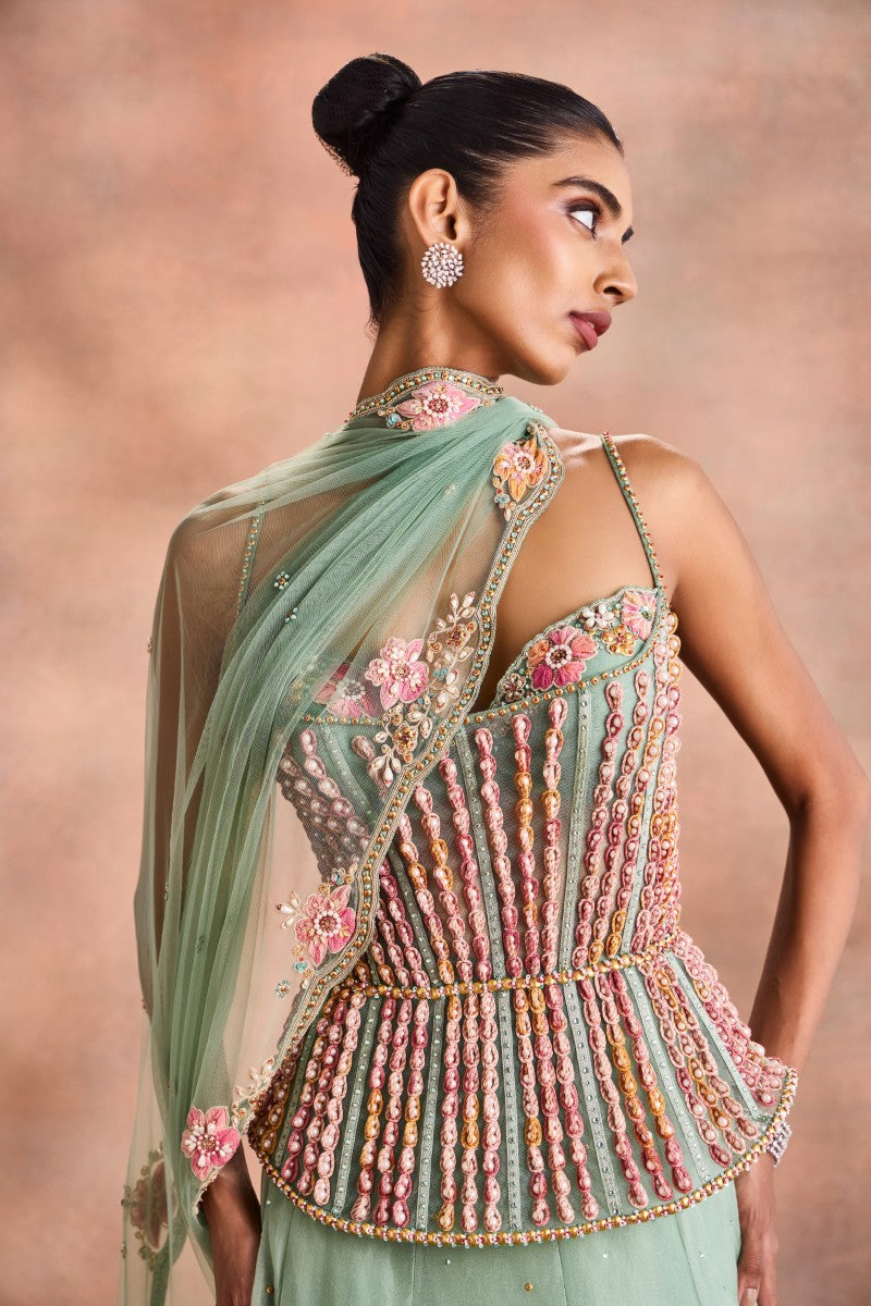 Pastel Corset Lehnga Set