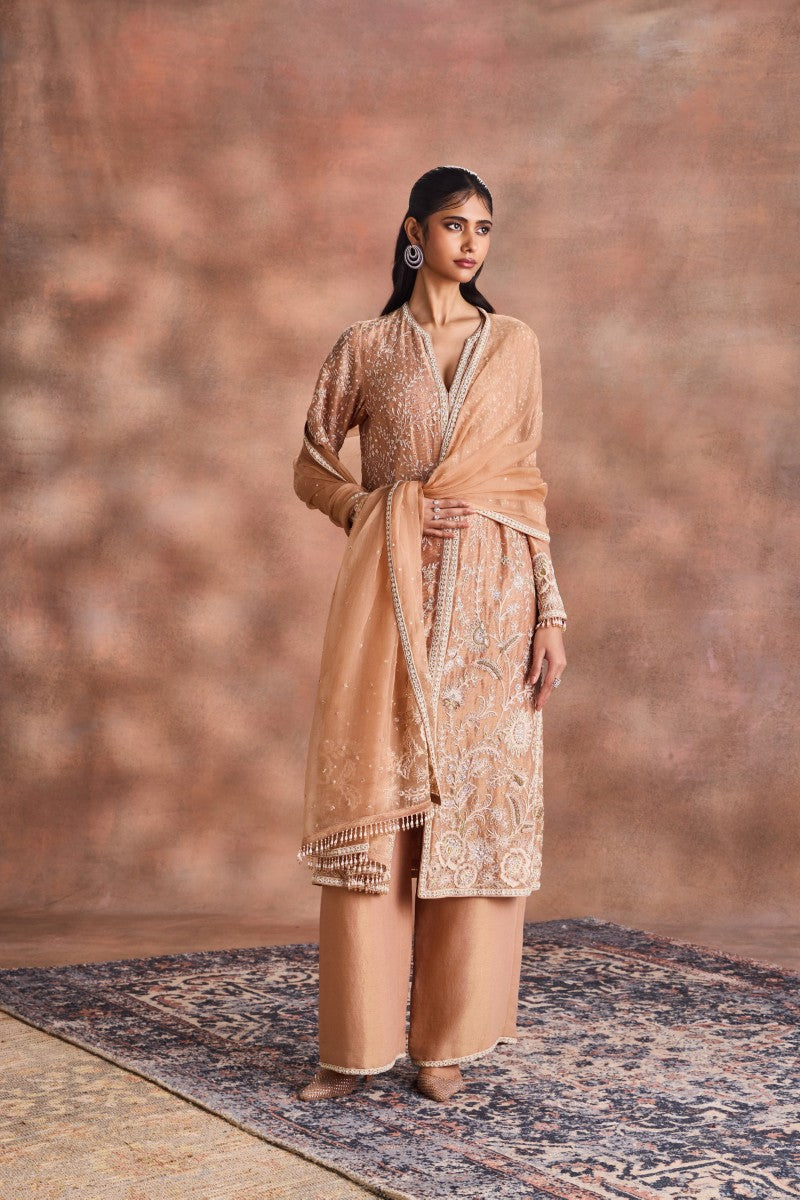 Tonal Embroidered Kurta Set