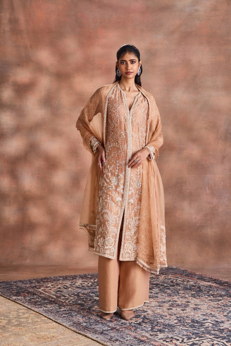 Tonal Embroidered Kurta Set