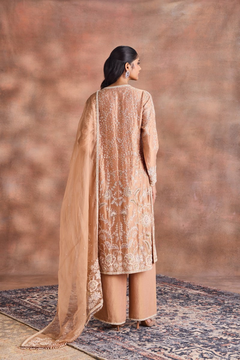 Tonal Embroidered Kurta Set