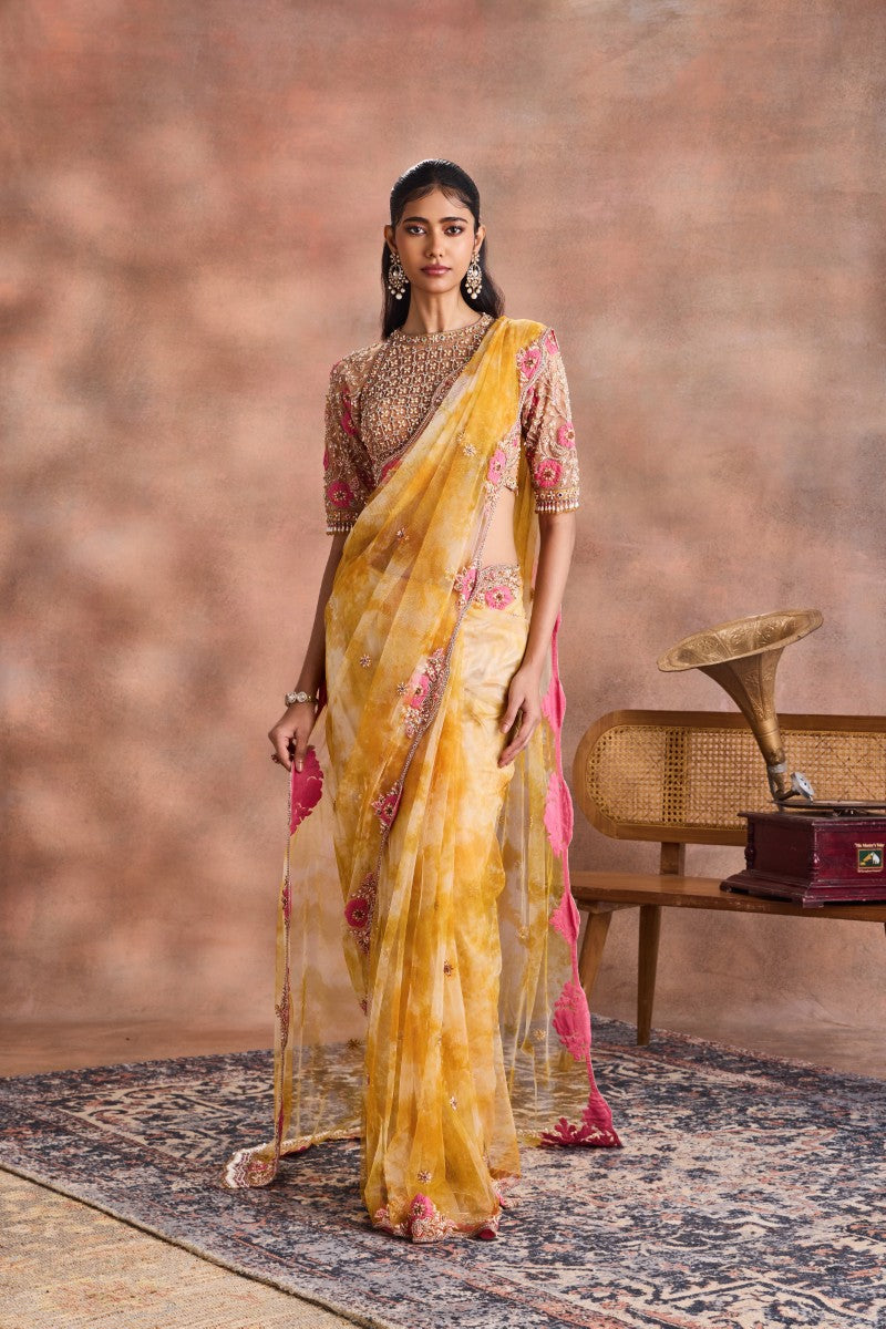 Tie and Dye Saree Set