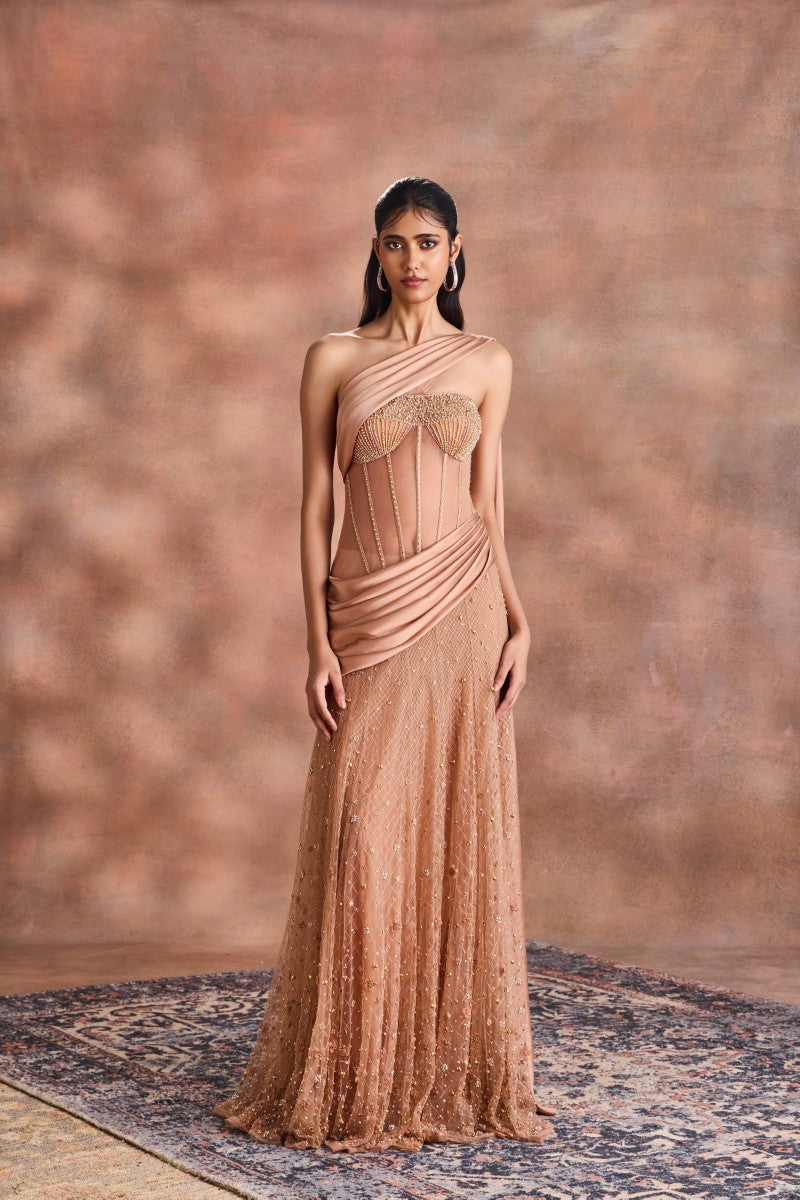 Drape Corset Gown
