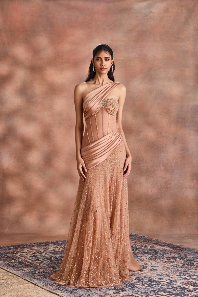 Drape Corset Gown