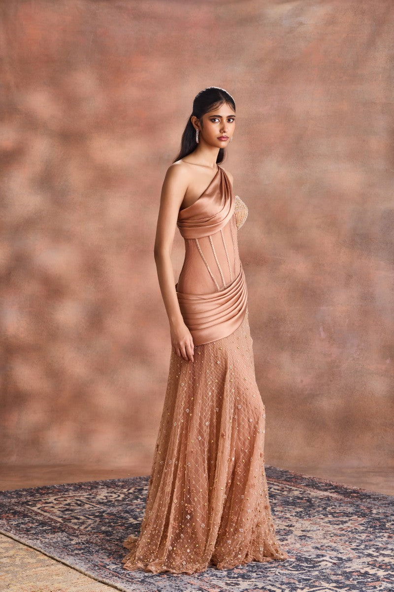 Drape Corset Gown