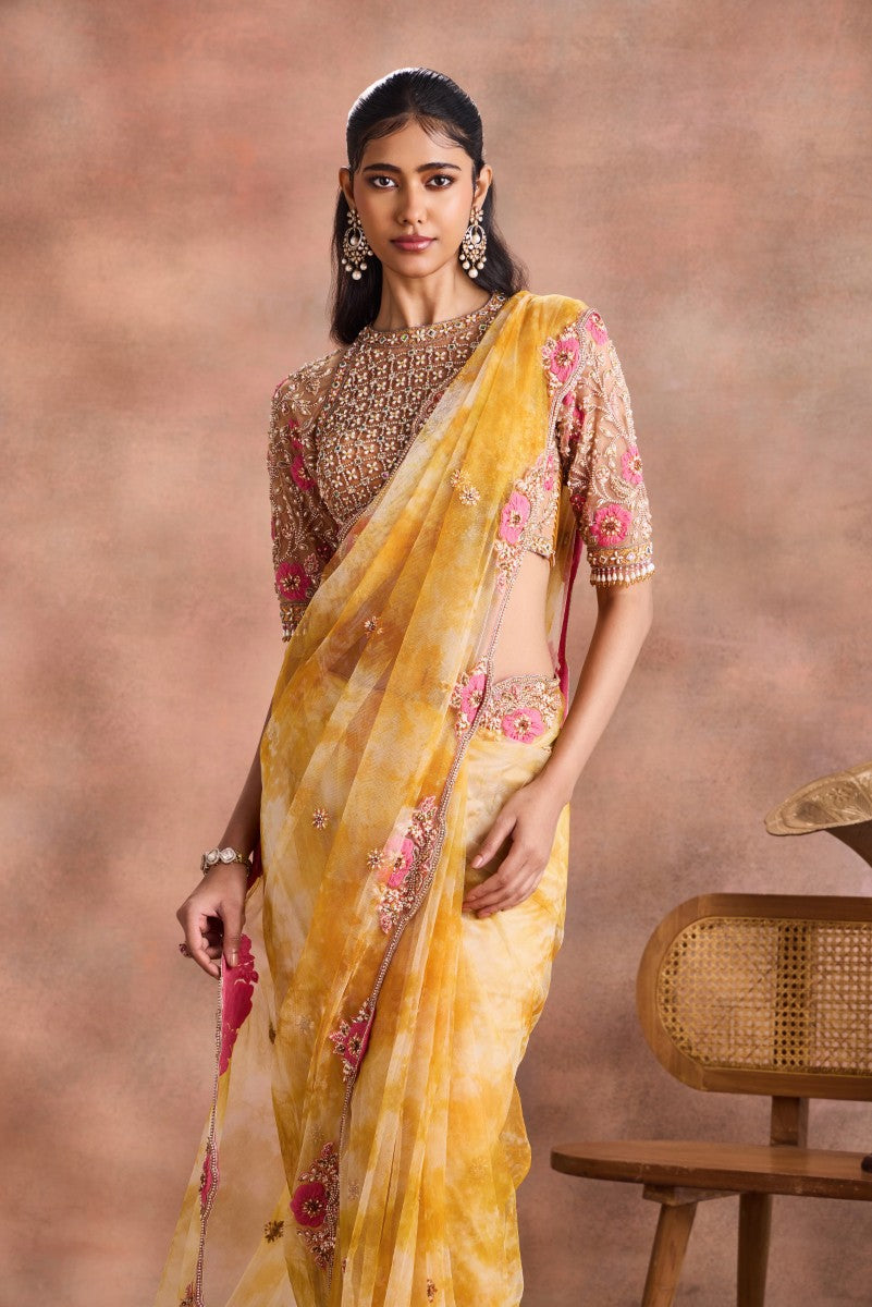 Tie and Dye Saree Set