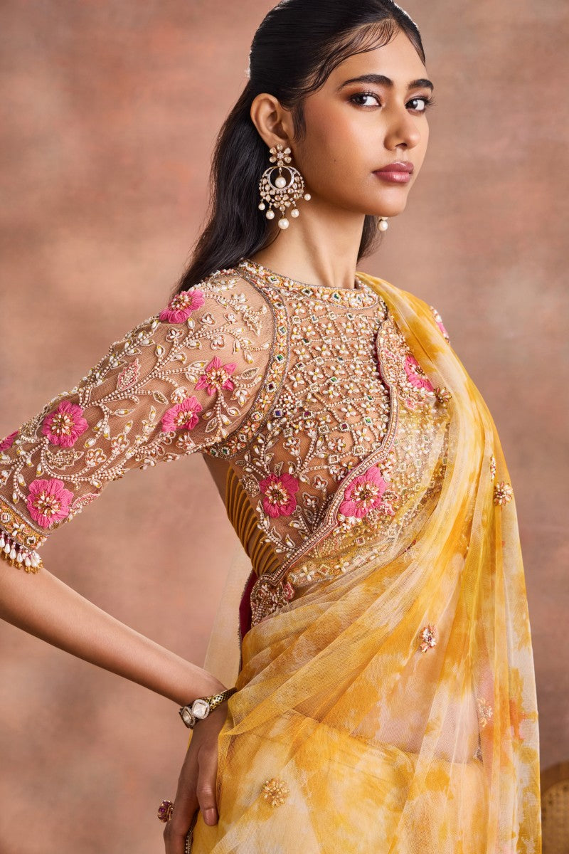 Tie and Dye Saree Set