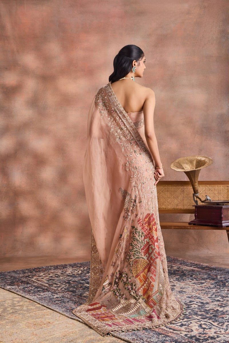 Corseted Sheer Saree