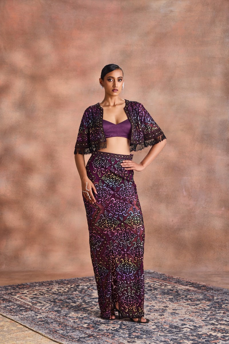 Open Jacket Skirt set